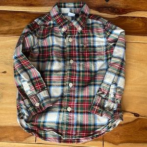 BABY GAP 3t Button Down Plaid Long Sleeve Shirt